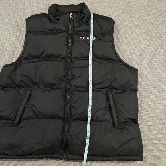 US Polo Assn Mens 2X Black Puffer Vest Hooded Full Zip Outdoor Warm Activewear - Picture 14 of 16